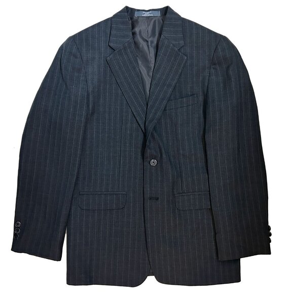 Boys Black Perry Ellis Pinstripe Suit – Size 16 Regular – Excellent Condition - Picture 4 of 7